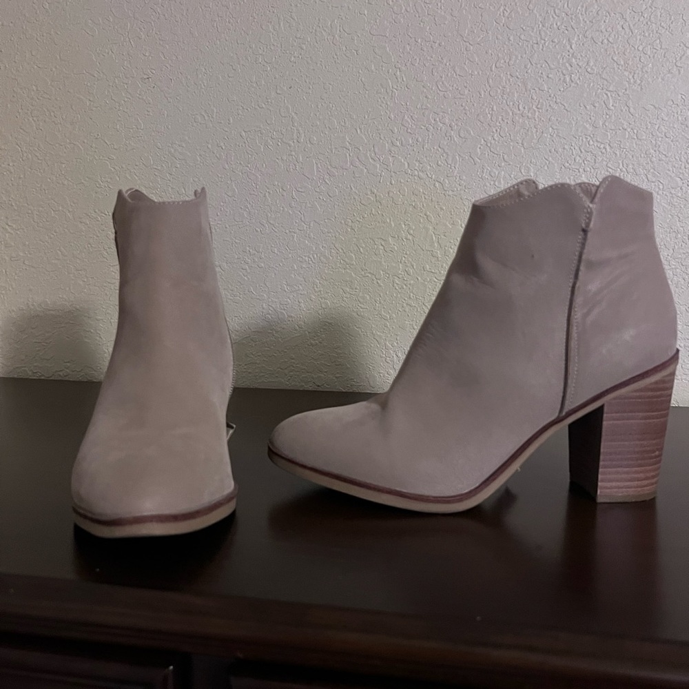 Nude barely worn ankle booties